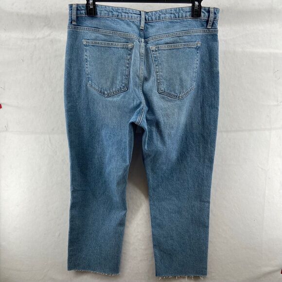 NWT Topshop Jeans Womens‎ 7 29x32 High Waist Straight Medium Washed Distressed - Picture 9 of 12